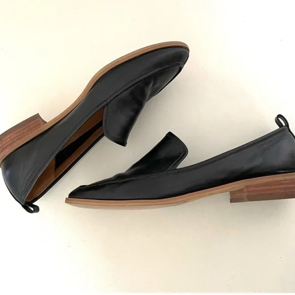 Susina Black Leather Slip-On Loafers - Picture 5 of 11